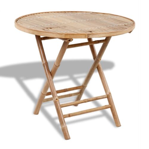 5-Piece Folding Outdoor Dining Set Bamboo - Image 7