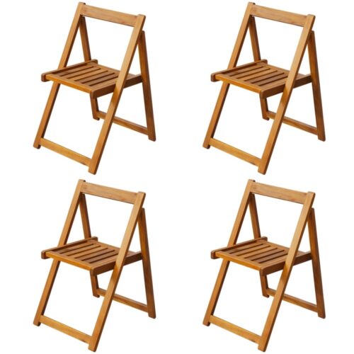 5-Piece Folding Outdoor Dining Set Solid Acacia Wood - Image 6