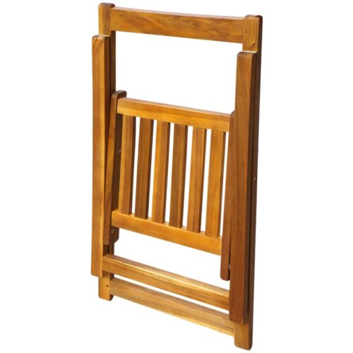 5-Piece Folding Outdoor Dining Set Solid Acacia Wood - Image 7
