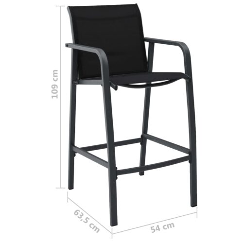 5-Piece Garden Bar Set Black - Image 4