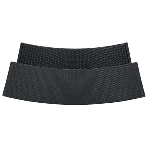 5-Piece Garden Bar Set with Cushions Black - Image 7