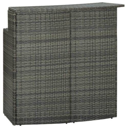 5-Piece Garden Bar Set with Cushions Grey - Image 6