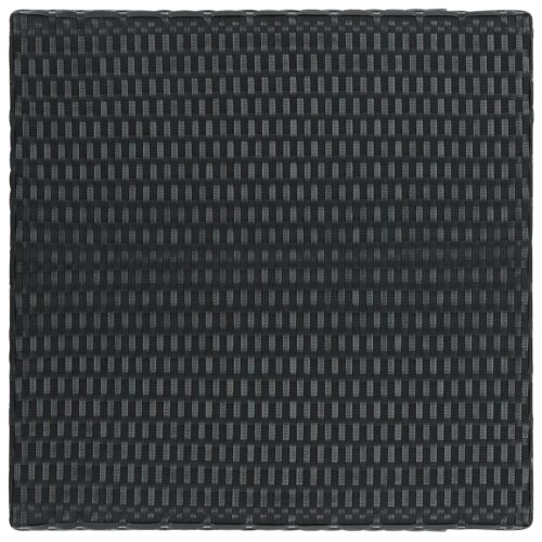 5-Piece Garden Bar Set with Cushions Poly Rattan Wicker Outdoor Patio Furniture Black - Image 10