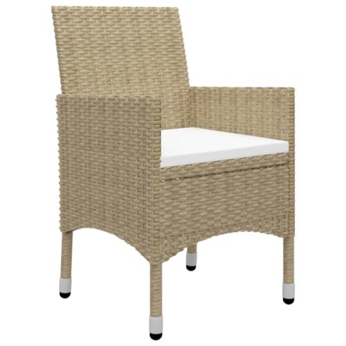 5-Piece Garden Dining Set Beige - Image 3