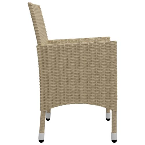 5-Piece Garden Dining Set Beige - Image 5