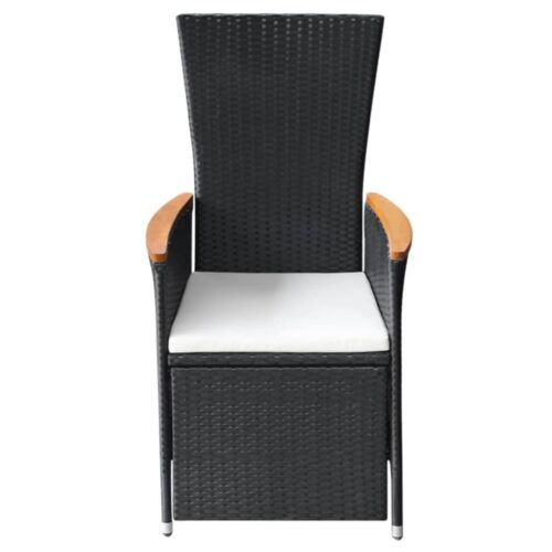 5-Piece Garden Dining Set Black - Image 9