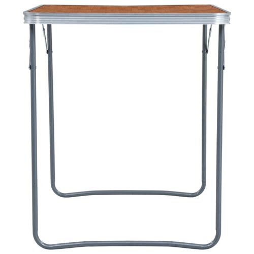 Foldable Camping Table with Metal Frame 80x60cm - Image 4