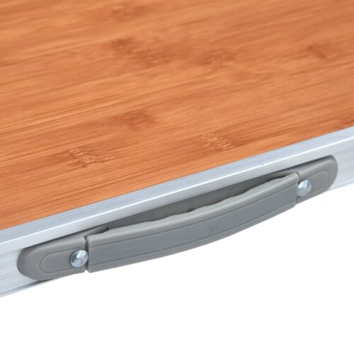 Foldable Camping Table with Metal Frame 80x60cm - Image 6