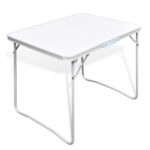 Foldable Camping Table with Metal Frame 80 x 60cm