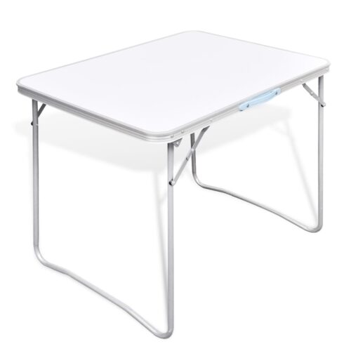 Foldable Camping Table with Metal Frame 80 x 60cm