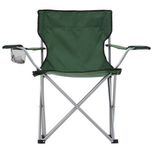 Camping Table Chair Set 3 Pieces Green - Image 5