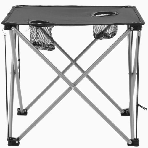 Camping Table Chair Set 3 Pieces Grey - Image 10