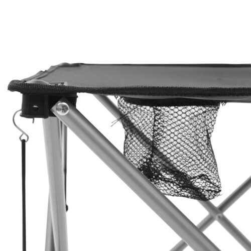 Camping Table Chair Set 3 Pieces Grey - Image 11