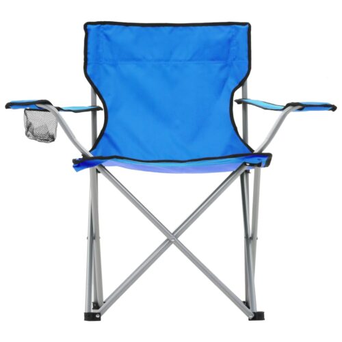 Camping Table Chair Set 3 Pieces Blue - Image 3