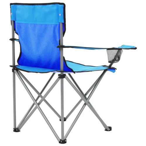 Camping Table Chair Set 3 Pieces Blue - Image 6