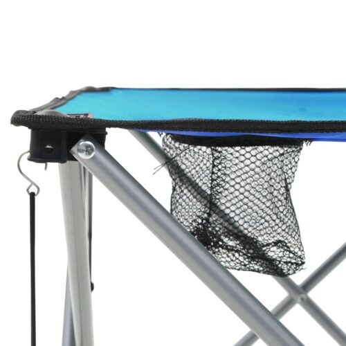 Camping Table Chair Set 3 Pieces Blue - Image 11