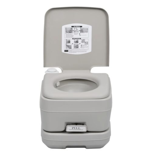 Portable Camping Toilet Grey 10+10 L - Image 6