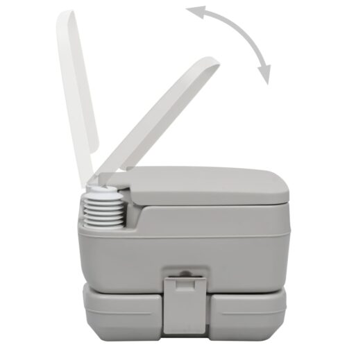 Portable Camping Toilet Grey 10+10 L - Image 8