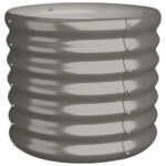 Garden Planter Powder-coated Steel 40x40x36cm Grey