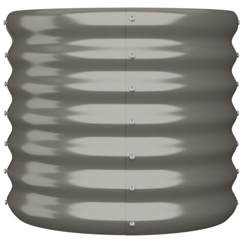 Garden Planter Powder-coated Steel 40x40x36cm Grey - Image 3