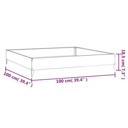 Raised Garden Bed Flowers Herbs Grow Box Pot Planter Corten Steel Rusty 100cm - Image 6