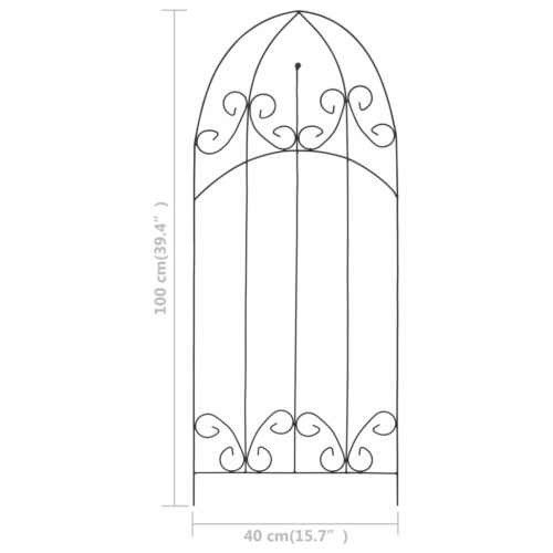 Plant Climbing Racks 3pcs Black 40x100cm Iron - Image 5