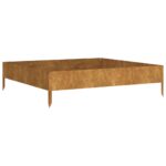 Garden Raised Bed 100x100x26cm Corten Steel
