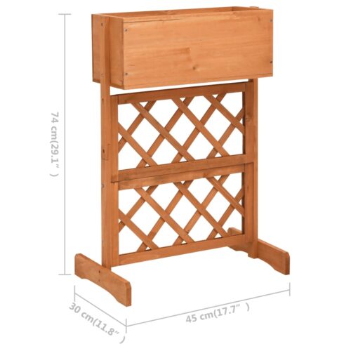 Garden Trellis Planter Orange 45x30x74cm Solid Firwood - Image 6