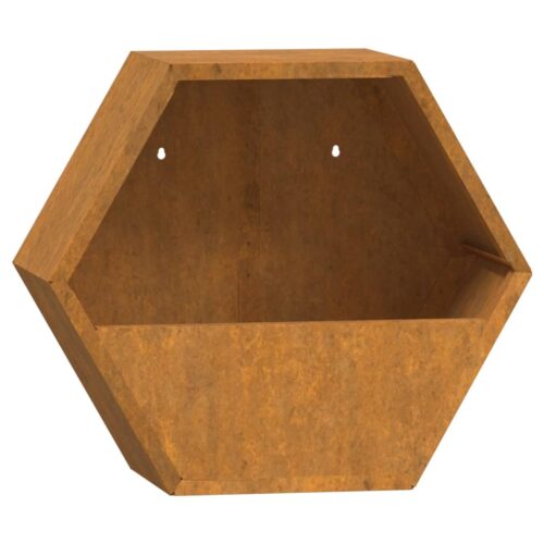 2x Wall Garden Bed Set Flowers Herbs Grow Box Pot Planter Corten Steel Rusty - Image 5