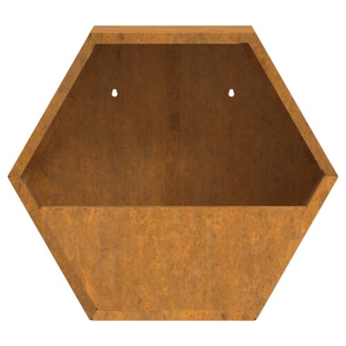 2x Wall Garden Bed Set Flowers Herbs Grow Box Pot Planter Corten Steel Rusty - Image 6
