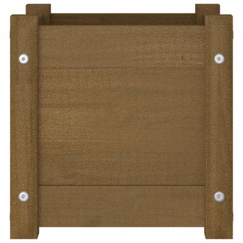 Garden Planter Honey Brown 31x31x31cm Solid Pinewood - Image 4