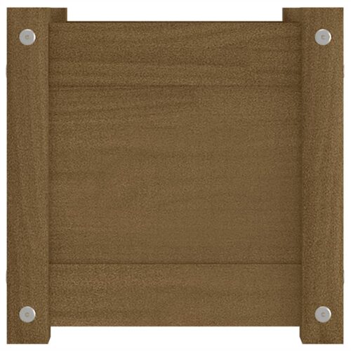 Garden Planter Honey Brown 31x31x31cm Solid Pinewood - Image 5