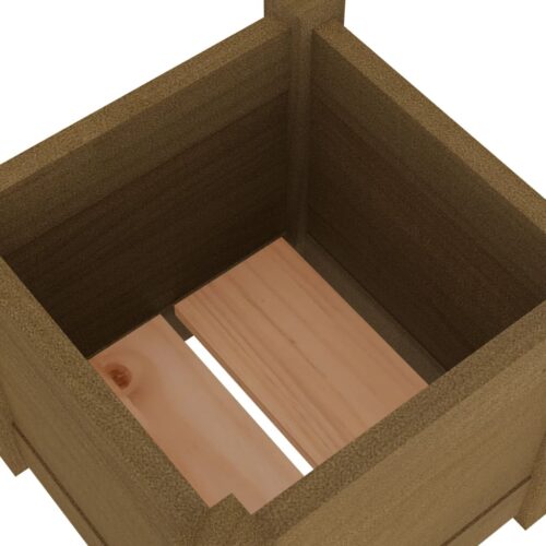 Garden Planter Honey Brown 31x31x31cm Solid Pinewood - Image 6