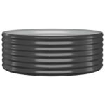 Garden Raised Bed Powder-coated Steel 100x100x36cm Anthracite