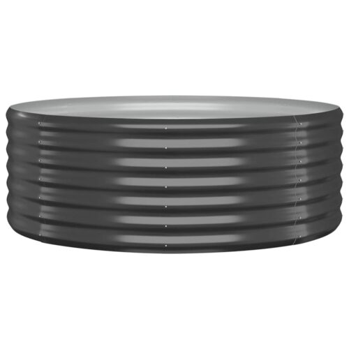 Garden Raised Bed Powder-coated Steel 100x100x36cm Anthracite