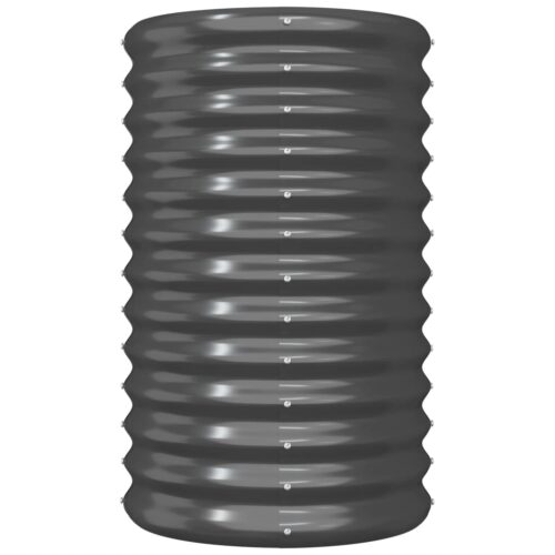 Garden Planter Powder-coated Steel 40x40x68cm Anthracite - Image 3