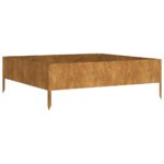 Garden Raised Bed 100x100x33.5cm Corten Steel