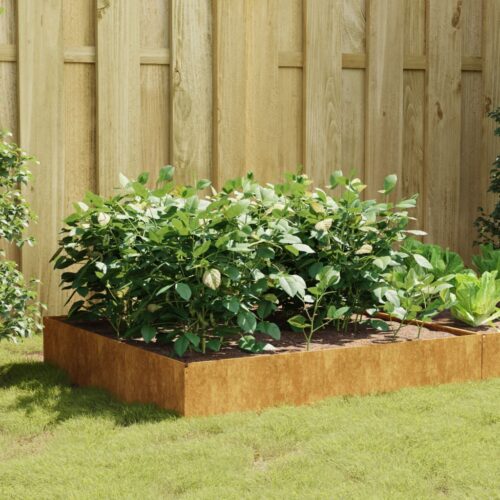 Garden Raised Bed 100x100x33.5cm Corten Steel - Image 2