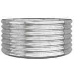 Garden Planter Powder-coated Steel 80x80x36cm Silver