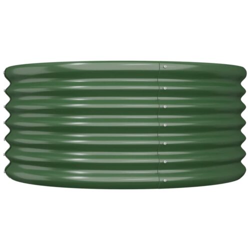 Garden Planter Powder-coated Steel 80x80x36cm Green - Image 3