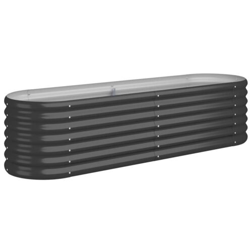 Garden Raised Bed Powder-coated Steel 152x40x36cm Anthracite