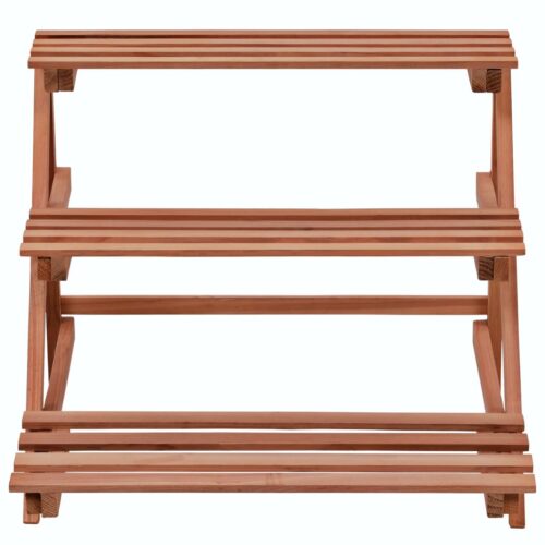 3-Tier Plant Stand Cedar Wood 48x45x40cm - Image 3