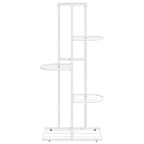 5-Floor Flower Stand 43x22x98cm White Metal - Image 3