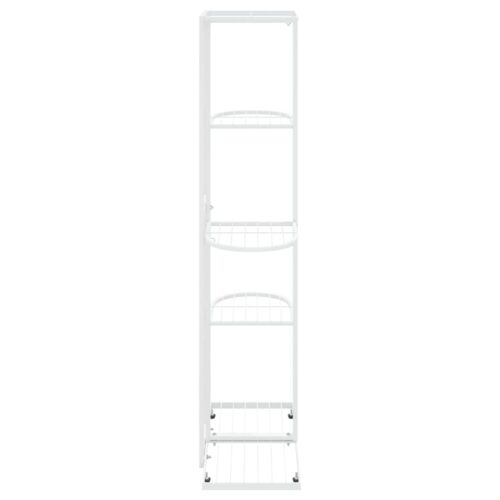 5-Floor Flower Stand 43x22x98cm White Metal - Image 4