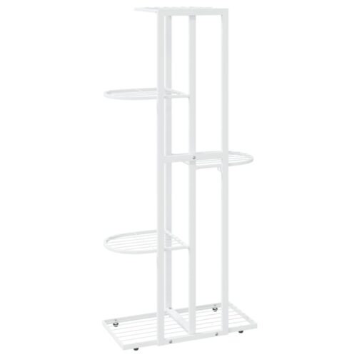 5-Floor Flower Stand 43x22x98cm White Metal - Image 5