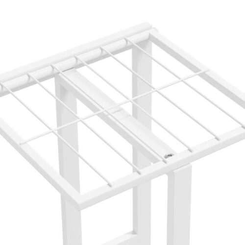 5-Floor Flower Stand 43x22x98cm White Metal - Image 6