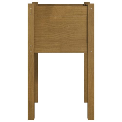 Garden Planter Honey Brown 40x40x70cm Solid Pinewood - Image 4