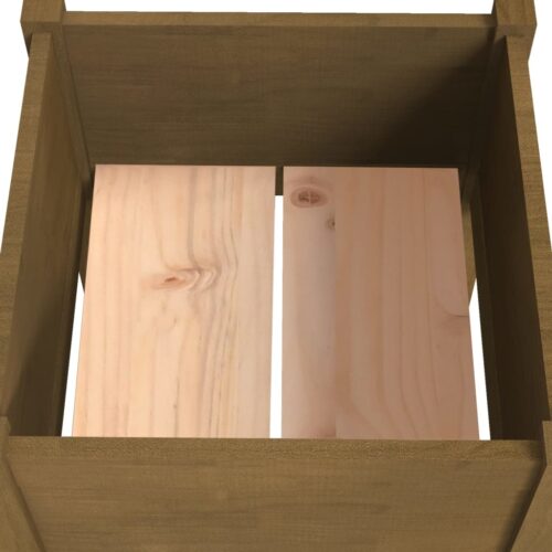 Garden Planter Honey Brown 40x40x70cm Solid Pinewood - Image 5