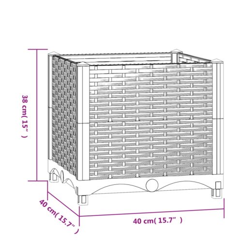 Raised Bed 40x40x38cm Polypropylene - Image 6