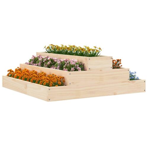 Planter 80x80x27cm Solid Wood Pine - Image 3